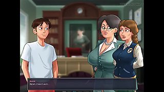 Summertime Saga: My College Principal Caught Me Jerking Off in Class