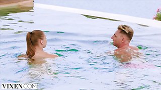 Small tits scene with cutesy Mia Split and Mia Bandini from Vixen