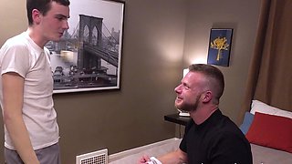 Horny twink Myott Hunter takes beefy Brian Bonds cock raw