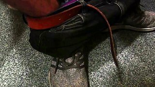 Kinky CFNM voyeur helps guy release