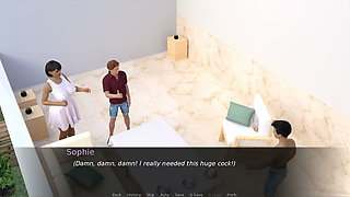 Milftopia - Gameplay - Roleplay - Friend's Stepmom Blowjob Under Table to Stepson's Friend and Gets Fucked