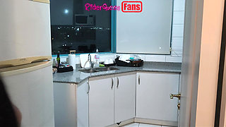 Sexy Stepmom in Kitchen