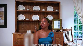 PETITE 18YO EBONY cutie stopped mentioning her broke BF