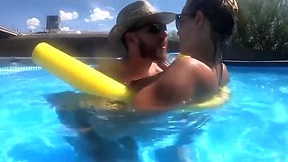 Pregnant Pool Sex With Young MILF Mya Lane – Big Natural Tits Show for Neighbors