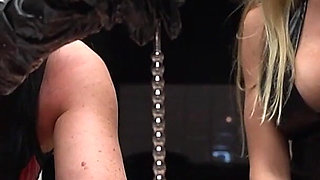 2 Sexy Mistresses Fuck the Slavecock Deep and Hard