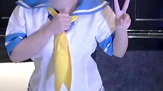G-cup Waistline Perfection in Cosplay, Solo Charm Captured Through a Playful Private Moment Angle1