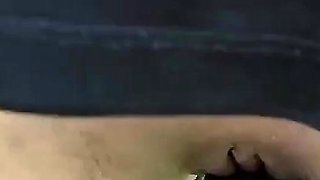 On the Bicycle Bouncing Boobs and Rubbing My Big Clit with Fun