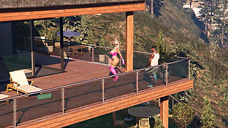 GTA 5 Franklin Hires Premium Lady in his Vinewood Mansion PART1