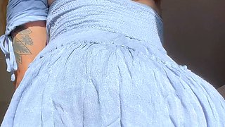 Amateur blondie solo anal masturbation