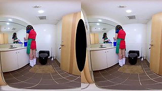 Japanese Explores VR Toilet POV With Sensual Play