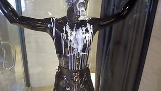 Mz20 - the Girl in Latex Clothing Locked in a Glass Room