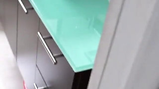 Evelin Stone Flirty Real Estate Agent Unbuttons Blouse & Gives Blowjob Facial to Seal House Deal with Single Dad