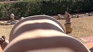 Slutty Kitty Sucks and Rides Yummy Jimmy on the Balcony to Extract His Semen