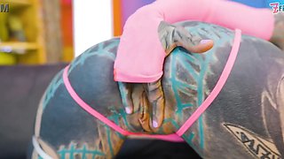 Monster COCK BUTT reaming greedy trippy HIPPIE bitch