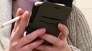 Pregnant MILF Smoking Cigarette
