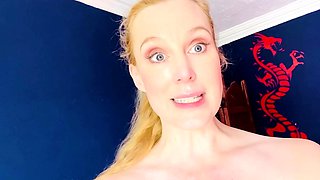 Close up with teen blonde sex doll rubbing her cunt