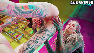 FFM ANAL Threesome with big cock, fake tits and hot alternative Pornstars!