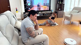 WTF? The stepfather used the robot vacuum cleaner so his stepdaughter could sit on a dildo!