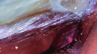 Single BBW Hot Girl After Sex She Is Pee in Public Toilet - Hairy Big Pussy