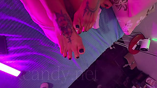 Footjob Anal with a BBC