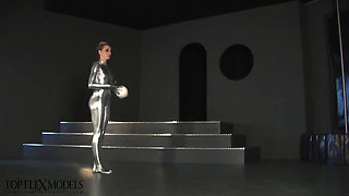 Contortion in Shiny Catsuit