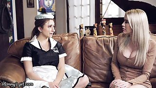 Lusty doll Penelope Kay gives her girlfriend a passionate cunnilingus