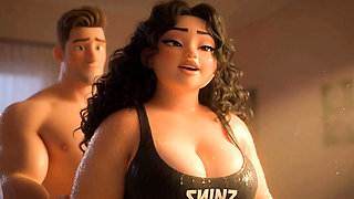 Shy Chubby Girl's First Day At Gym Turns Into Curvy Cock Tease
