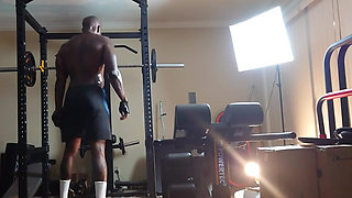 Hallelujah Johnson Tall Dark Chocolate Muscles Tattoos Body Squats