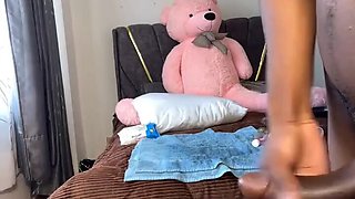 Ebony Teen's Naughty Start: Face Shot & Fist Play