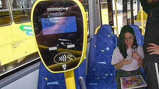 Female student can't resist the cock she saw on the public bus