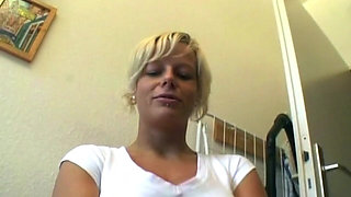 Blonde Amateur Deepthroats Cock Then Bottles Pussy