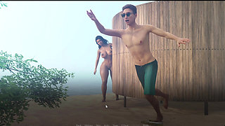 Black MILF Loves Riding White Huge Cock on the Beach