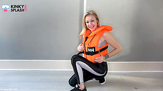 Asmr Lifejacket Fetish Confession in Shiny Leggings
