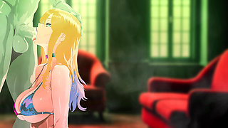 Harley Quinn Sucks Joker’s Huge Cock During Therapy. Hentai Animation