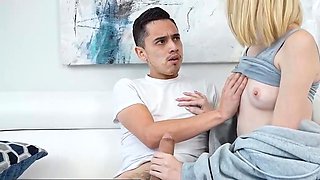 Two youthfull sisters share their brother's jizz fetish