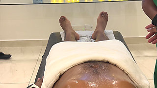 Leyne Rodriguez: Hot Latina in Massage Uniform Gives an Intense Oiled Session