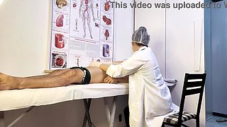 Patient Can't Hold It and Gets Rock-hard in Front of Nurse During Check-up