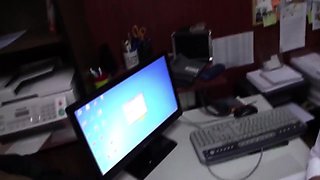 Stunning Blonde Milf Gets Fucked In Her Office - Samantha Sainz