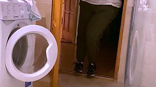 Shy amateur blonde spreads her hairy pussy