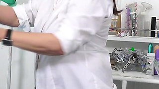 Chubby Granny Eveline Magic Gets a Huge Orgasm in Gyno Chair