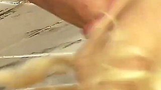 A Delicious Hole Scene-1 busty Blonde in Lingerie Cindy Behr Sucking a Cock at Glory Hole in the Bathroom