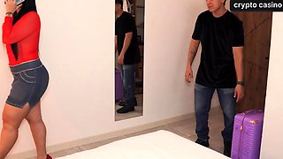 Hot milf romps stepson's yam-sized cock. Colombian beauty,