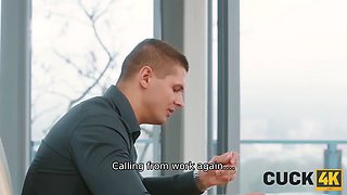 Cuck4k. hospitable furry vulva of the married milf willingly meets husband's shaft