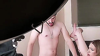 Tall Blonde Gets Banged Out During Casting Bts