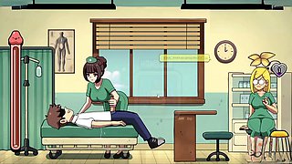Teacher and student, hard rough sex, surprise threesome