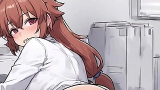 Waifu Amateur Teen POV - Office Swimwear Tease & Close-Up Boss Blowjob (1m Preview)