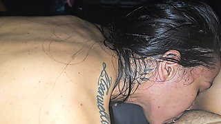 A Penis Flashing on a Rainy Night for Two Brunettes on the Street