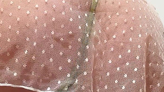 Girl in a Bikini Takes a Shower and Ends up Dirtier. Cumshot in Mouth