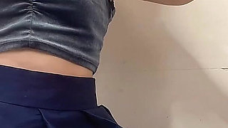 Hana Cute Sexy in School Girl Outfit