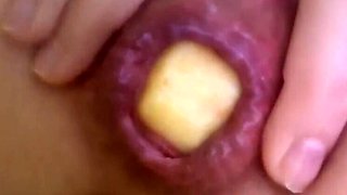 Cute Ana Liz Anal Insertion with Apple - Amateur Hungarian MILF Fetish